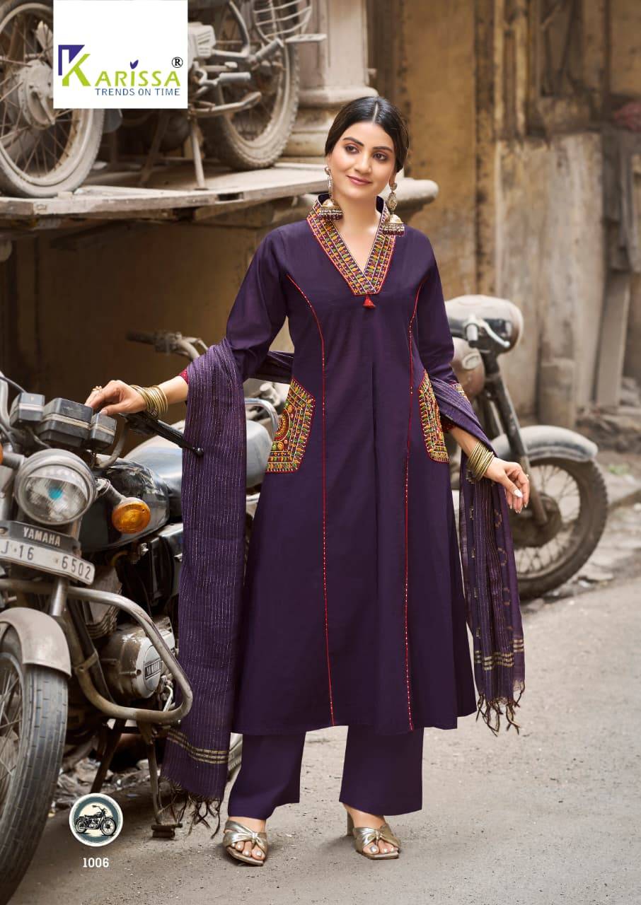 KASHMIRA by KARISSA 1001 To 1006 Series Beautiful Fancy Stylish Colourful casual wear Premium heavy Bombay cotton Stitched dresses At Wholesale Price
